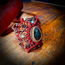 Load image into Gallery viewer, Green tourmaline bracelet (unique design)