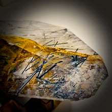 Load image into Gallery viewer, Quartz with black tourmaline and mud inclusions