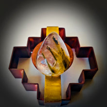 Load image into Gallery viewer, Tourmalinated quartz (green tourmaline)