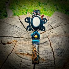 Load image into Gallery viewer, White labradorite and stramatolite pendant (unique design)