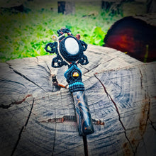 Load image into Gallery viewer, White labradorite and stramatolite pendant (unique design)