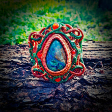 Load image into Gallery viewer, Azurite with malachite bracelet (unique design)