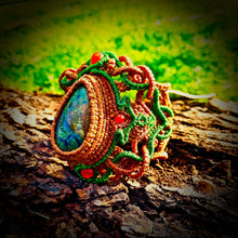 Load image into Gallery viewer, Azurite with malachite bracelet (unique design)