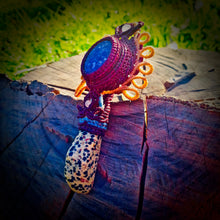 Load image into Gallery viewer, Lepidolite and dalmatian jasper pendant (unique design)