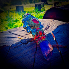 Load image into Gallery viewer, Carnelian and amethyst pendant (unique design)