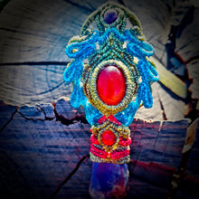 Load image into Gallery viewer, Carnelian and amethyst pendant (unique design)