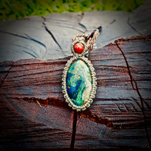 Load image into Gallery viewer, Azurite with malachite necklace