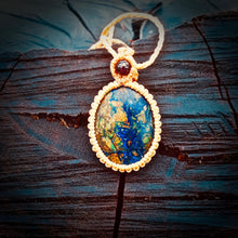 Load image into Gallery viewer, Azurite with malachite necklace