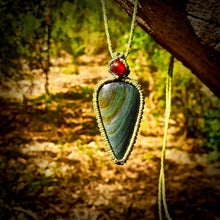 Load image into Gallery viewer, Rainbow obsidian necklace