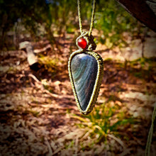 Load image into Gallery viewer, Rainbow obsidian necklace