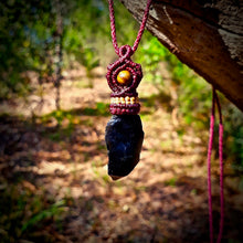 Load image into Gallery viewer, Rough obsidian necklace