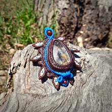 Load image into Gallery viewer, Hematoid quartz with dendrite pendant