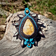 Load image into Gallery viewer, Hematoid quartz with dendrite pendant