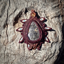 Load image into Gallery viewer, Hematoid quartz with dendrite pendant