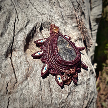 Load image into Gallery viewer, Hematoid quartz with dendrite pendant