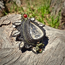 Load image into Gallery viewer, Hematoid quartz with dendrite pendant