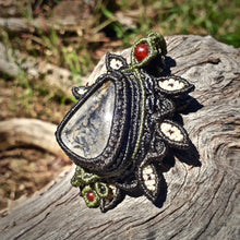 Load image into Gallery viewer, Hematoid quartz with dendrite pendant