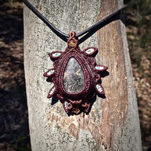 Load image into Gallery viewer, Hematoid quartz with dendrite pendant