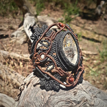 Load image into Gallery viewer, Hematoid quartz with dendrite bracelet (unique design)