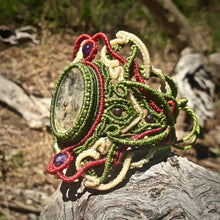 Load image into Gallery viewer, Hematoid quartz with dendrite bracelet (unique design)