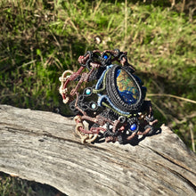 Load image into Gallery viewer, Azurite with malachite bracelet (unique design)