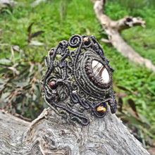 Load image into Gallery viewer, Brown rhodochrosite bracelet (unique design)