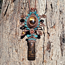 Load image into Gallery viewer, Tiger's eye and stramatolite pendant (unique design)