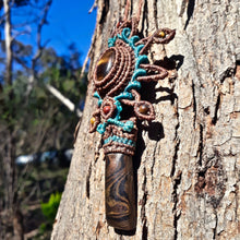 Load image into Gallery viewer, Tiger's eye and stramatolite pendant (unique design)