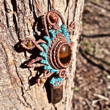 Load image into Gallery viewer, Tiger's eye and stramatolite pendant (unique design)