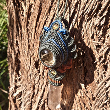 Load image into Gallery viewer, Garden quartz and smoky quartz pendant (unique design)