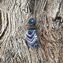 Load image into Gallery viewer, Chevron amethyst necklace