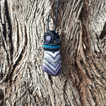 Load image into Gallery viewer, Chevron amethyst necklace