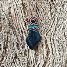 Load image into Gallery viewer, Black tiger's eye necklace