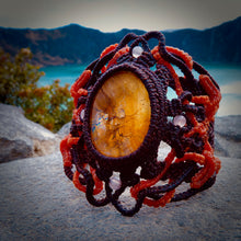 Load image into Gallery viewer, Hematoid quartz with dendrite bracelet (unique design)