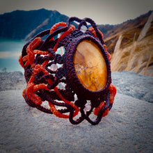 Load image into Gallery viewer, Hematoid quartz with dendrite bracelet (unique design)