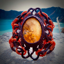 Load image into Gallery viewer, Hematoid quartz with dendrite bracelet (unique design)