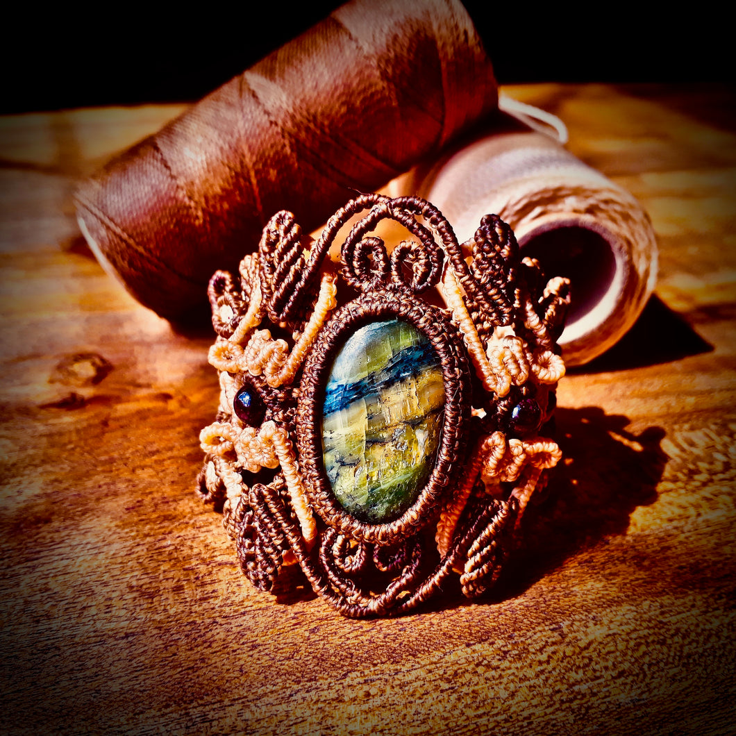 Green tourmaline bracelet (unique design)