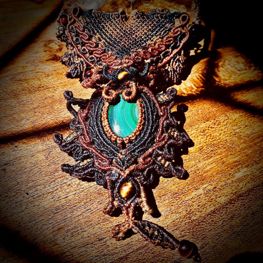 Malachite necklace (unique design)