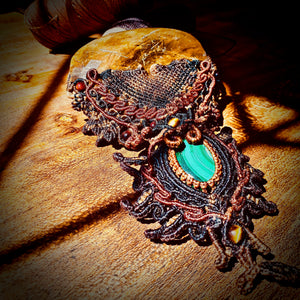 Malachite necklace (unique design)