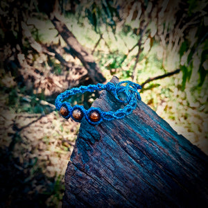 Wood jasper beads bracelet