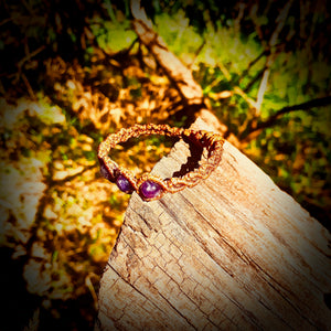 Amethyst beads bracelet