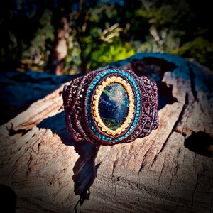 Azurite with malachite bracelet