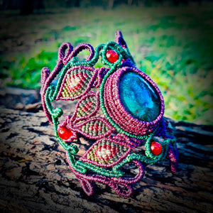 Chrysocolla bracelet (unique design)