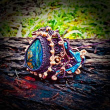 Load image into Gallery viewer, Azurite with malachite bracelet (unique design)

