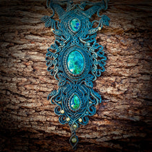 Load image into Gallery viewer, Chrysocolla and azurite with malachite necklace (unique design)
