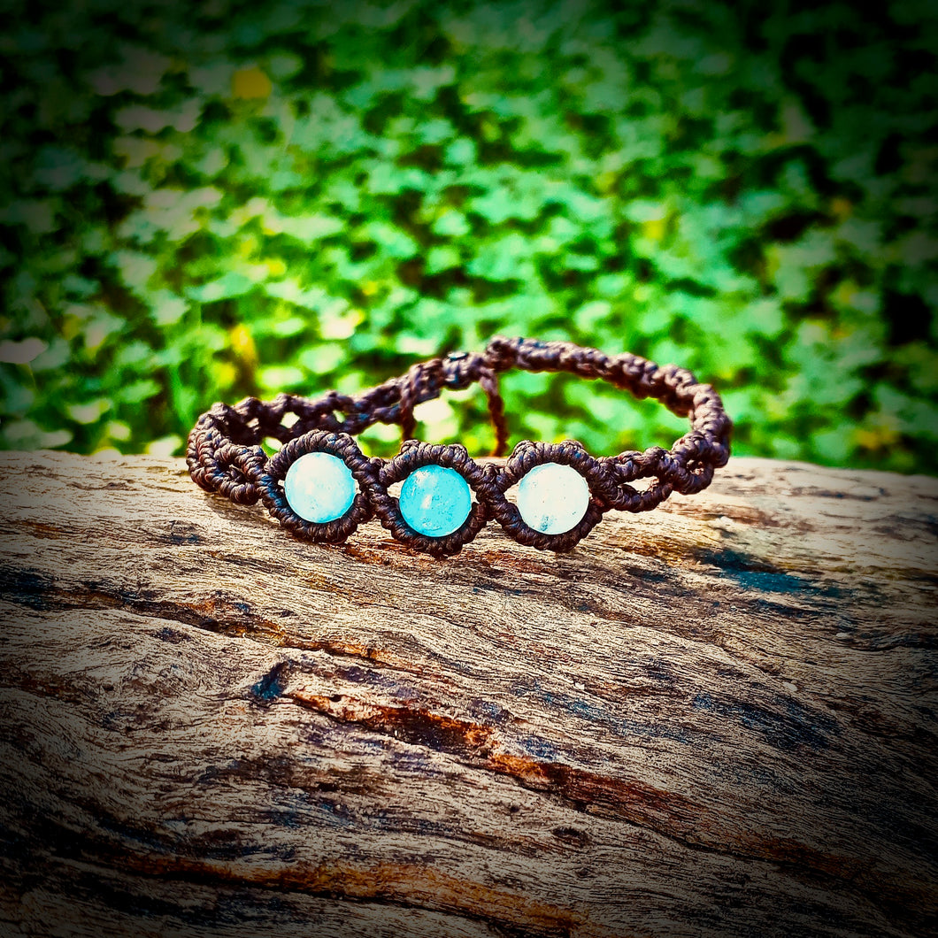 Aquamarine beads bracelet