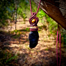 Load image into Gallery viewer, Rough obsidian necklace
