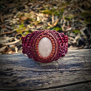 Milky rose quartz bracelet