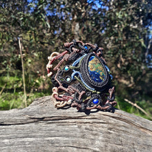 Load image into Gallery viewer, Azurite with malachite bracelet (unique design)
