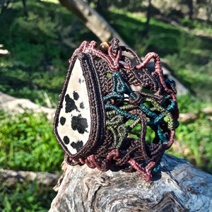Dalmatian jasper bracelet (unique design)